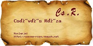 Csávás Róza névjegykártya